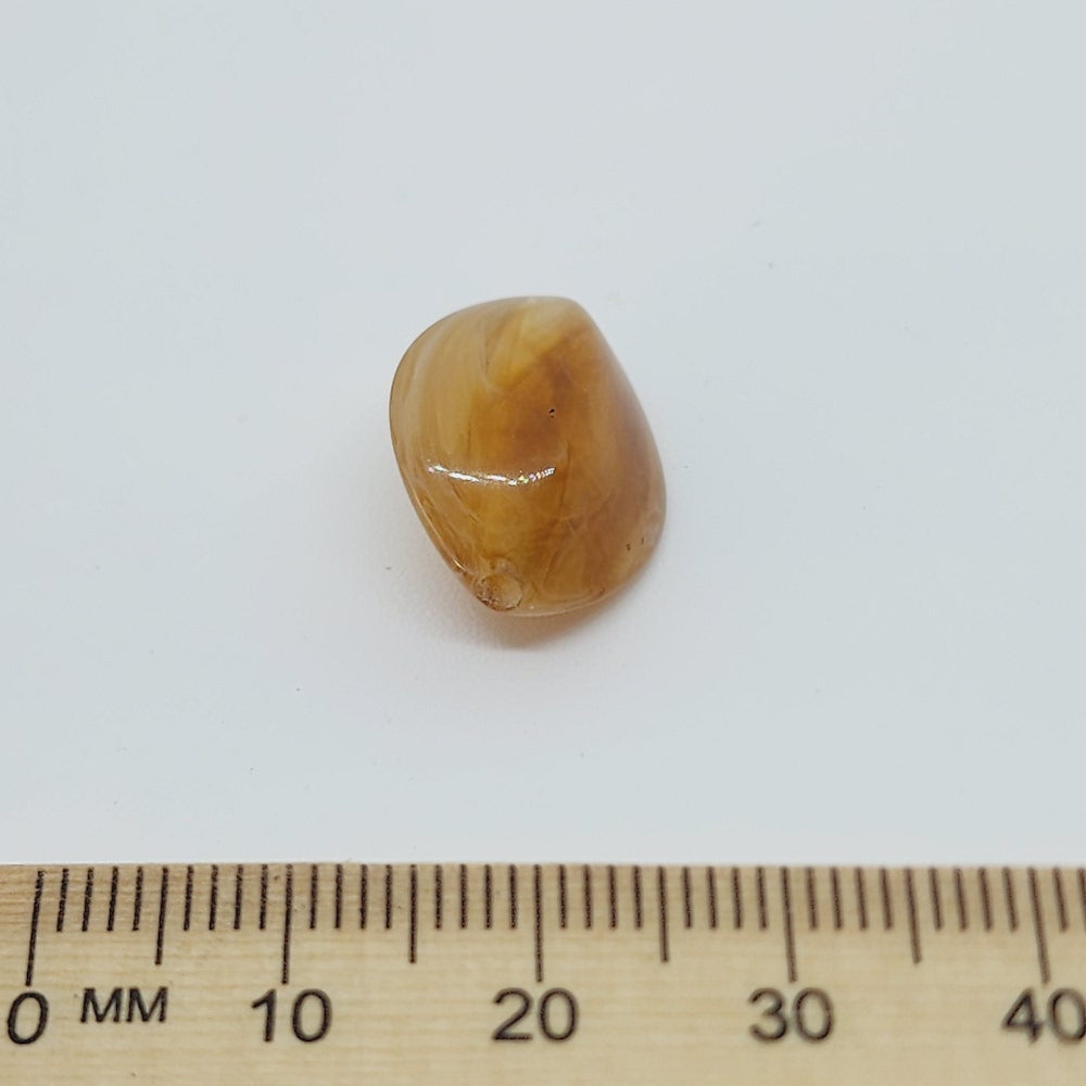 15mm Ellipse (25) - Jasper - Gemstone Look Vintage Lucite Beads