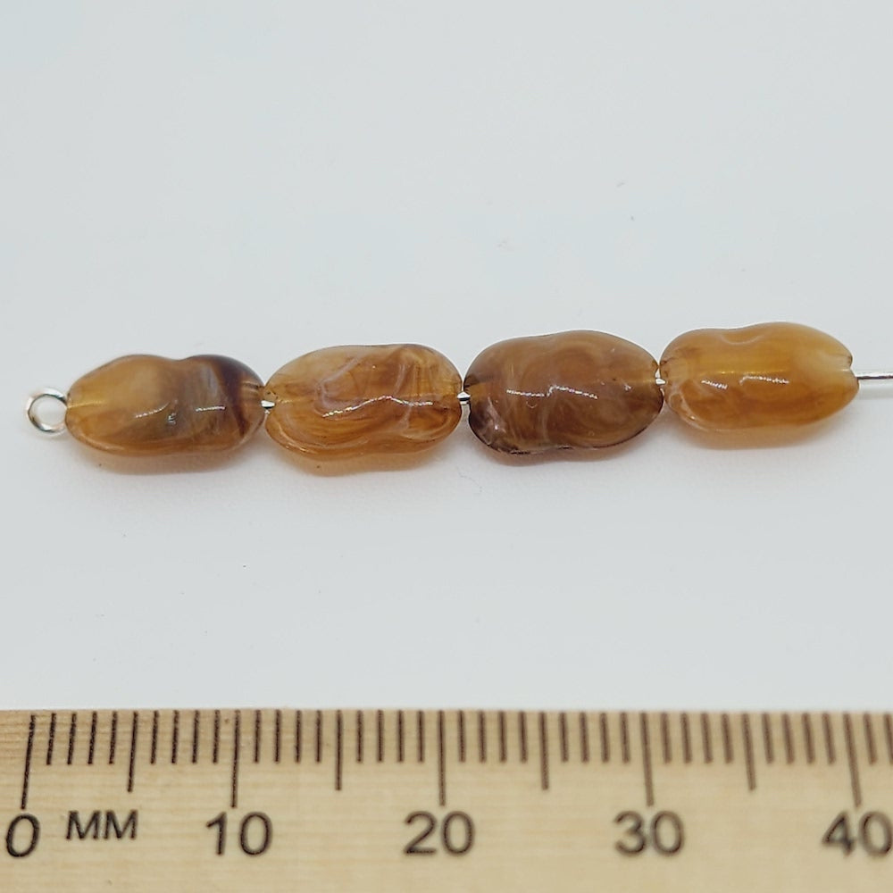 10x7mm Rice Chip (50) - Jasper - Gemstone Look Vintage Lucite Beads