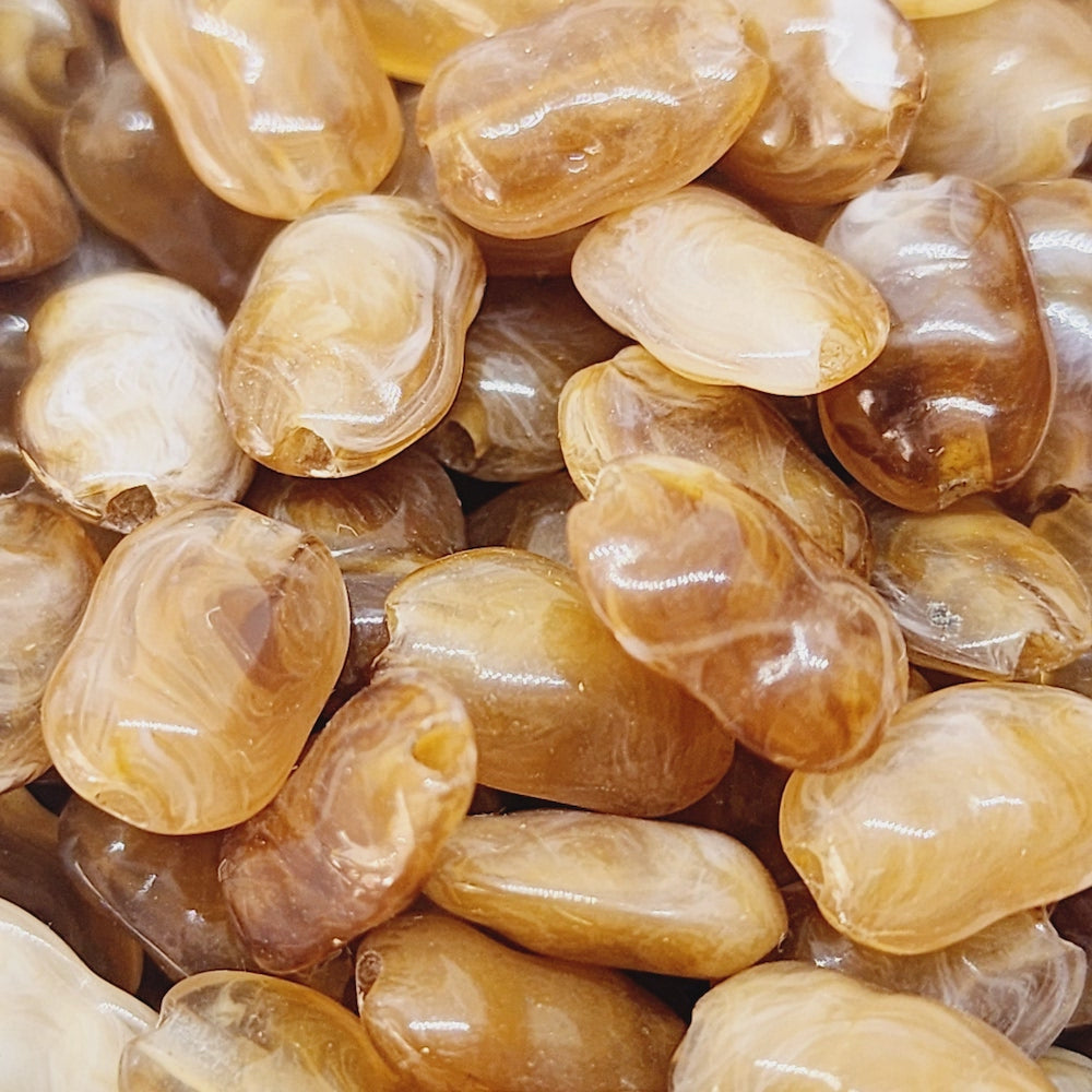 10x7mm Rice Chip (50) - Jasper - Gemstone Look Vintage Lucite Beads