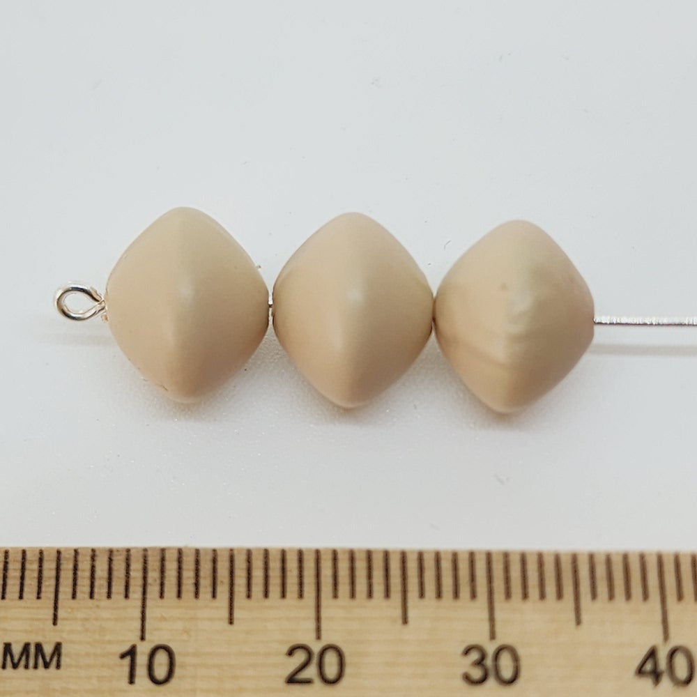 10x12mm Rondelle (50) - Blush - Pottery Look Lucite Beads - Matte