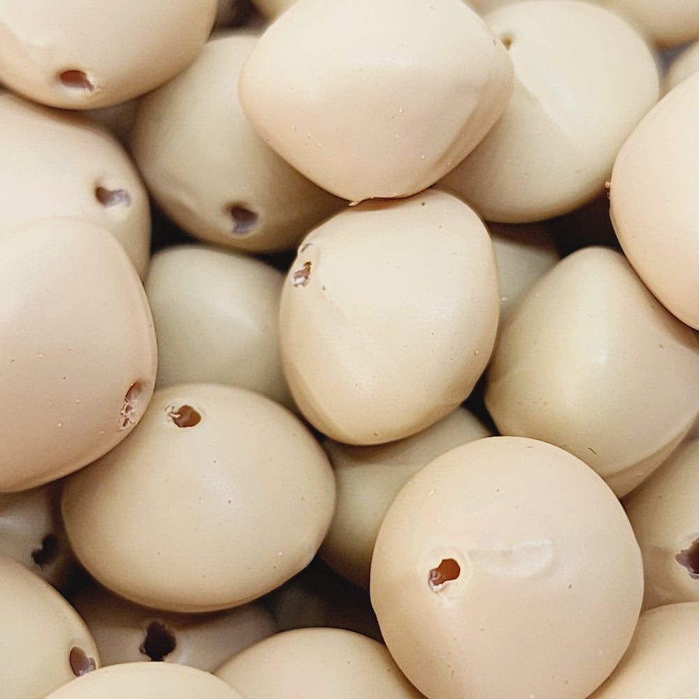 10x12mm Rondelle (50) - Blush - Pottery Look Lucite Beads - Matte