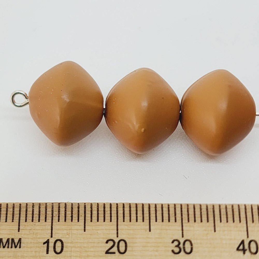 12x14mm Rondelle (50) - Terracotta - Pottery Look Lucite Beads - Matte