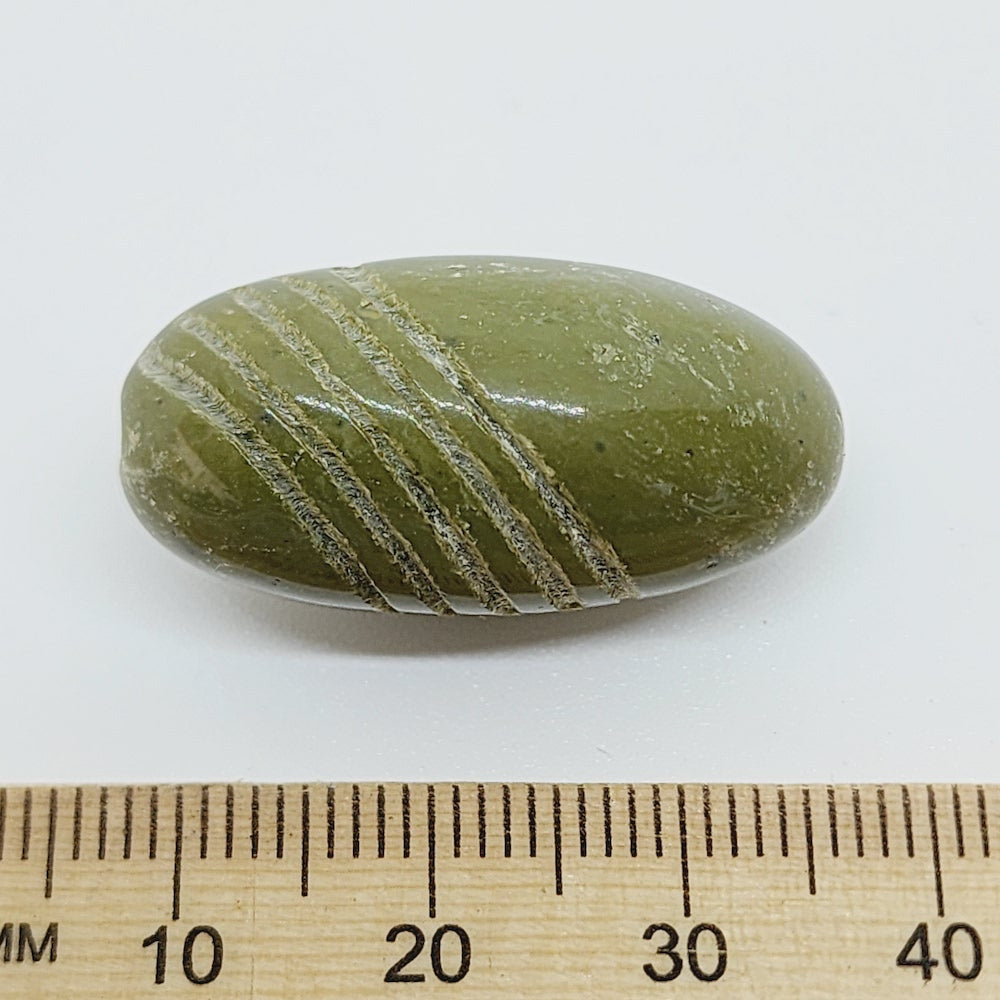 30x15mm Bullet (5) - Khaki - Bakelite Vintage Beads