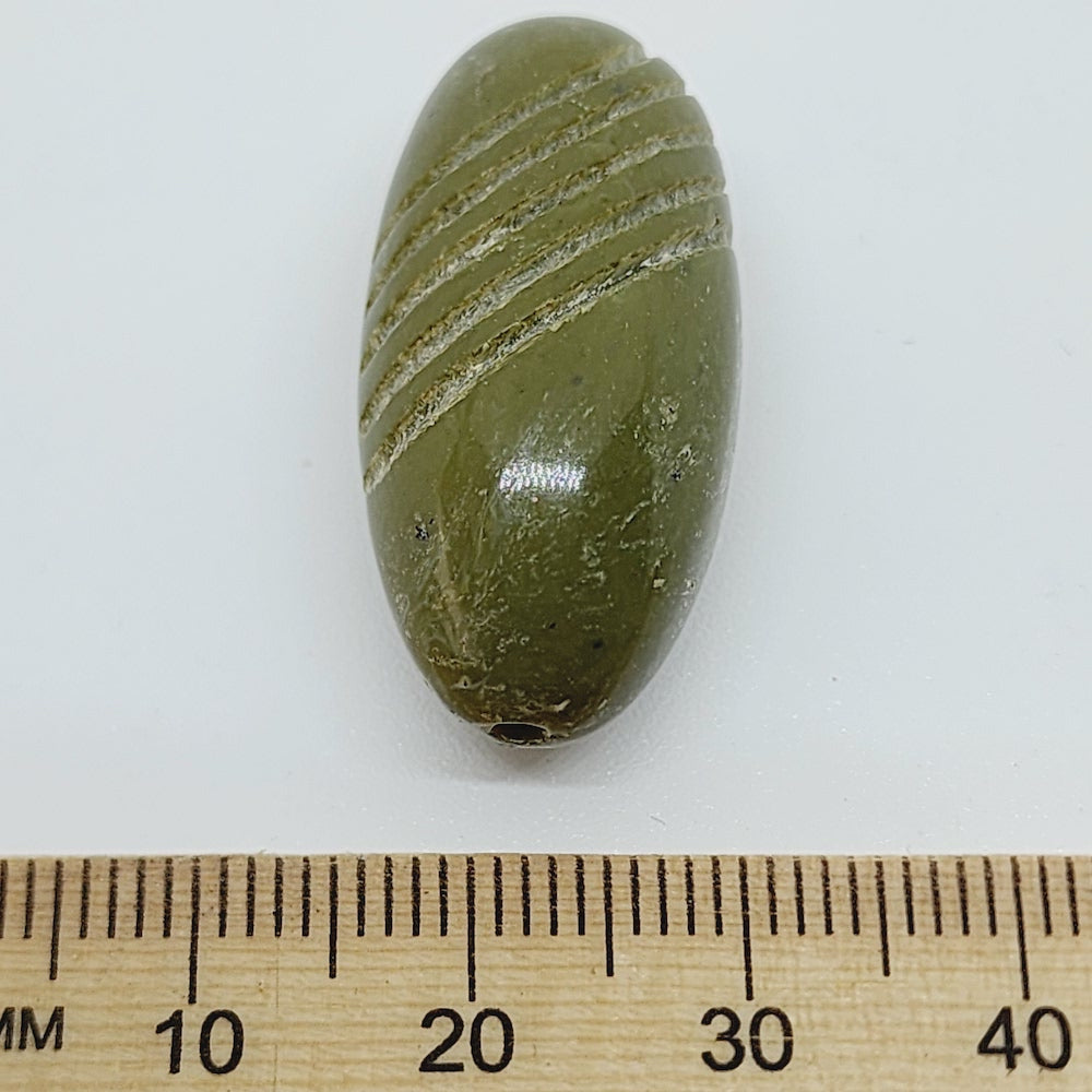 30x15mm Bullet (5) - Khaki - Bakelite Vintage Beads