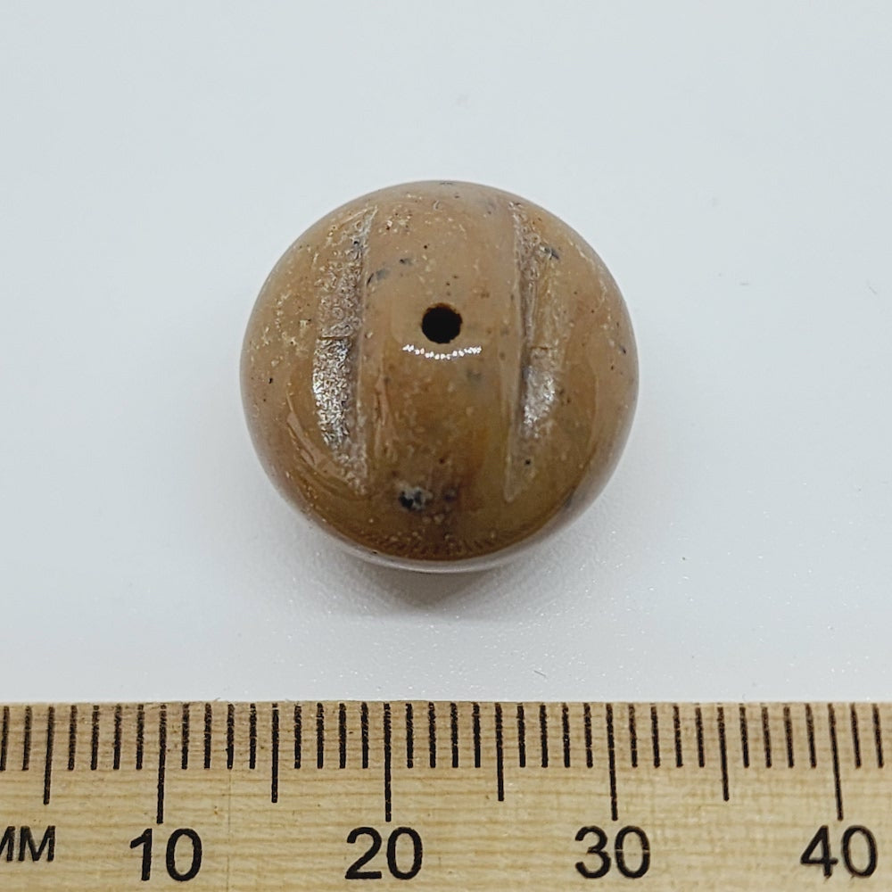 18mm Nut (10) - Light Brown - Bakelite Vintage Beads