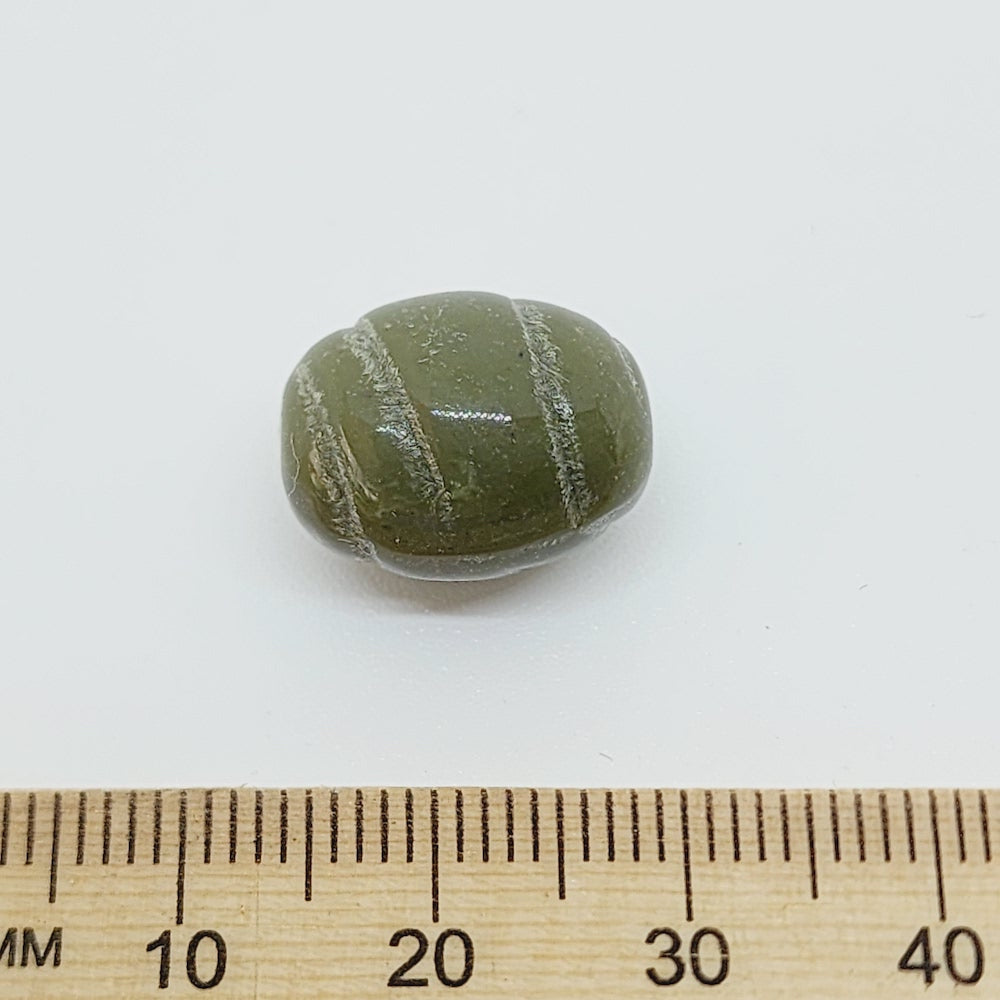 15x10mm Oval (10) - Khaki - Bakelite Vintage Beads