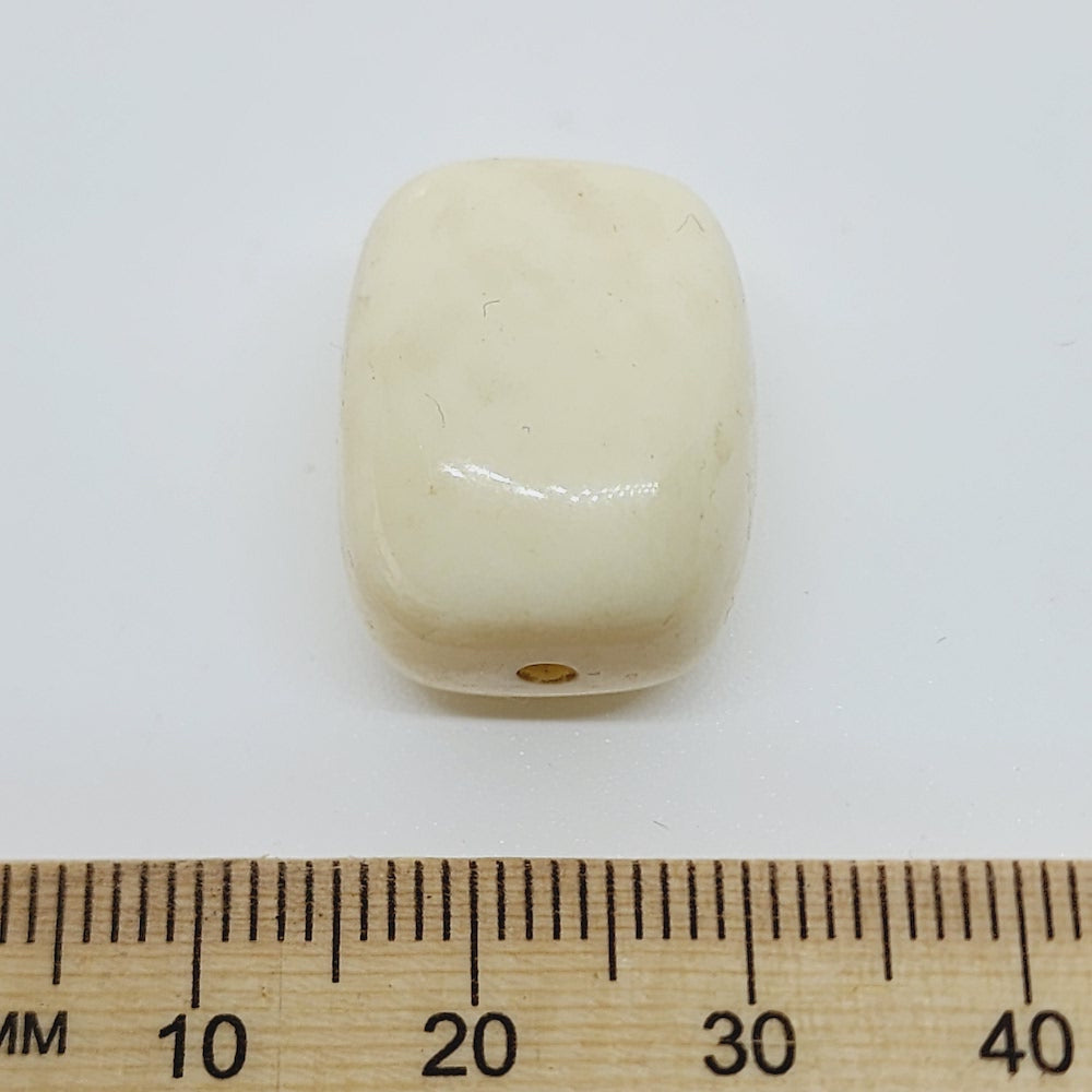 20x16mm Rectangle (10) - Ivory - Bakelite Vintage Beads