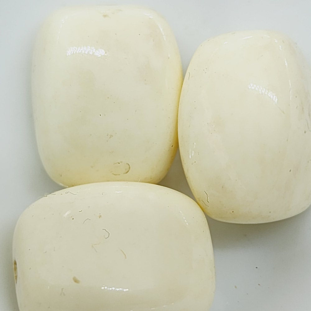 20x16mm Rectangle (10) - Ivory - Bakelite Vintage Beads