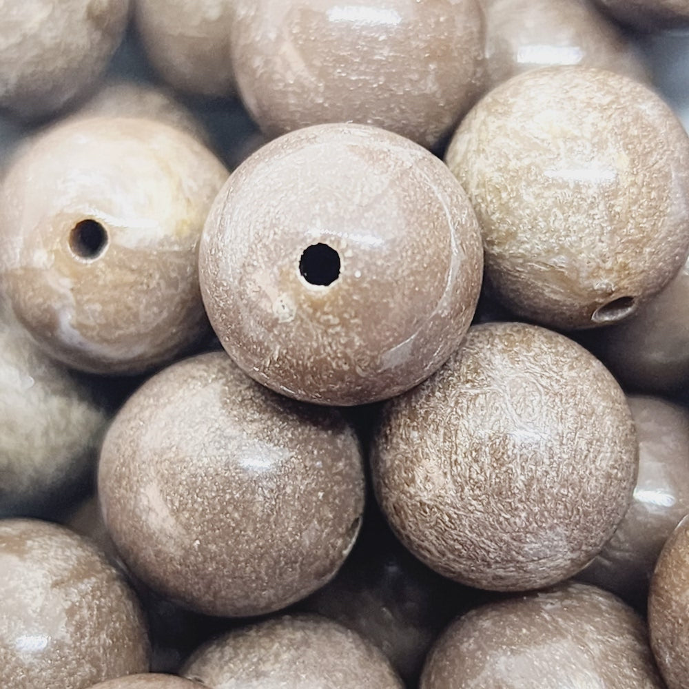 10mm Round (10) - Brown - Bakelite Vintage Beads