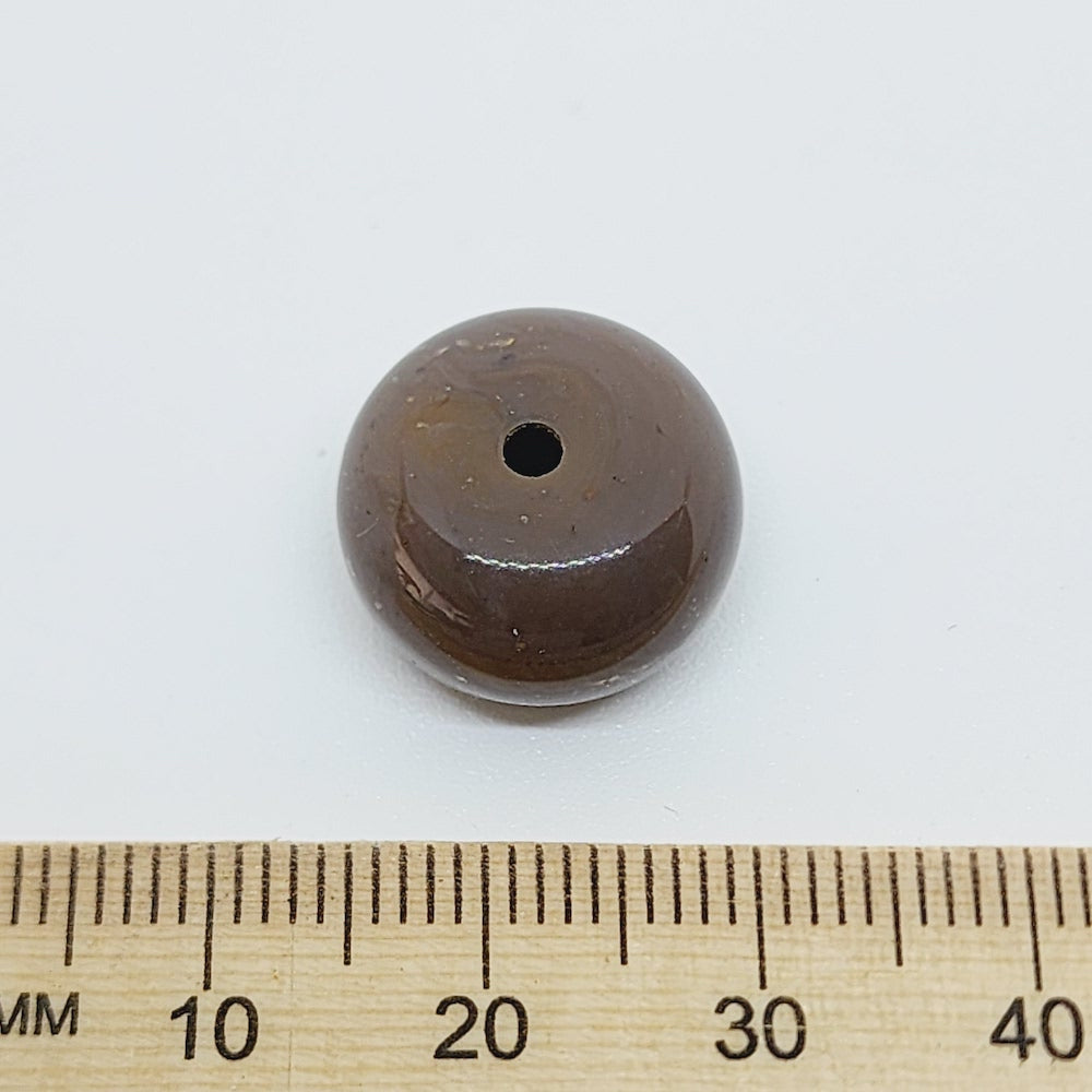 8x15mm Rondelle (10) - Mocha- Bakelite Vintage Beads