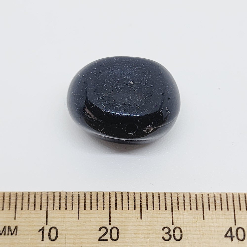 18x18mm Pinched Nugget Vintage Lucite Beads (10) - Black