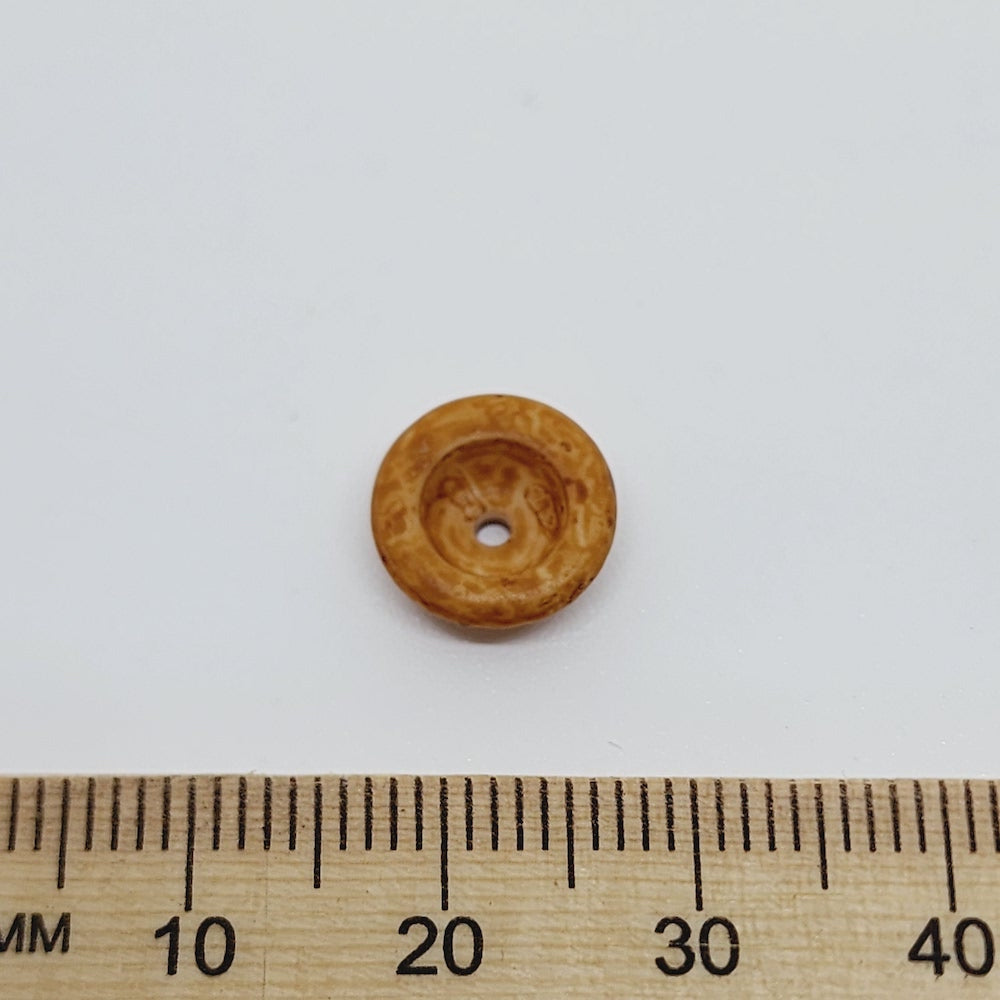 4x10mm Bead End (50) - Maple - Vintage Wood Stained Look Beads