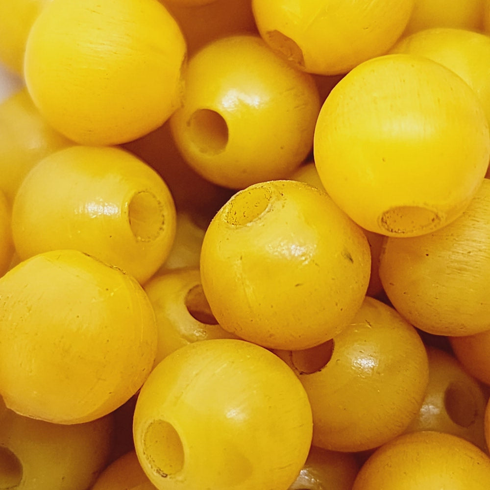 10mm Round (10) - Phenolic Amber - Vintage Replica Trade Bead