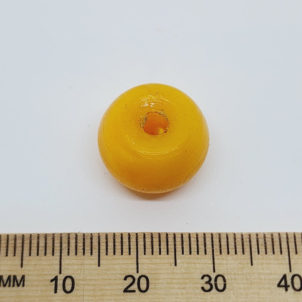 11x15mm Donut (10) - Phenolic Amber - Vintage Replica Trade Bead