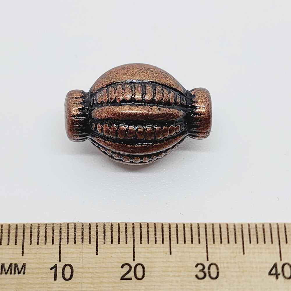 21x15mm Lolly (10) - Ancient Brass - Moroccan Style Vintage Beads - Bead Shack