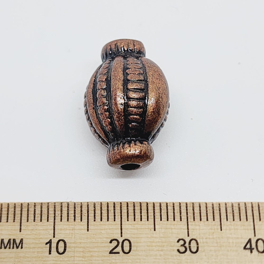 21x15mm Lolly (10) - Ancient Brass - Moroccan Style Vintage Beads - Bead Shack