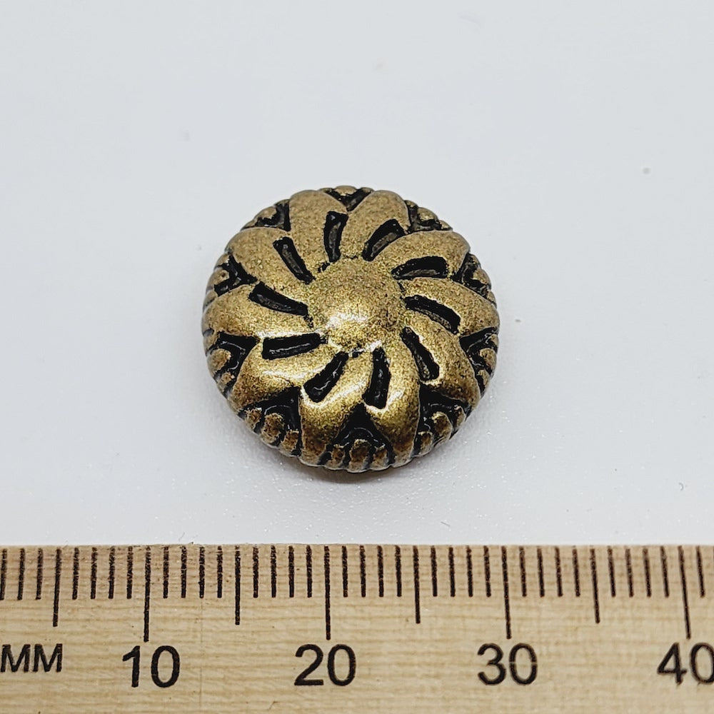 18x6mm Coin (10) - Ancient Gold - Moroccan Style Vintage Beads - Bead Shack
