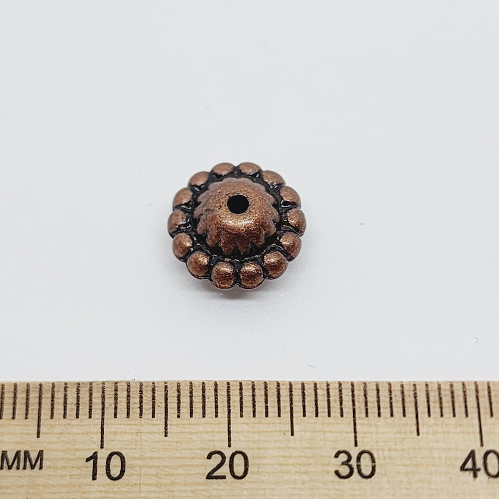 8x12mm UFO (25) - Ancient Brass - Moroccan Style Vintage Beads