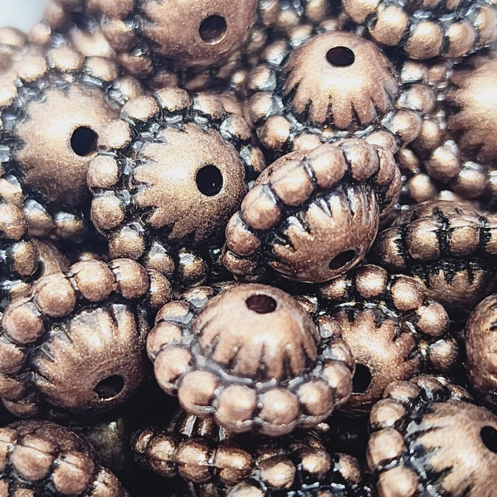 8x12mm UFO (25) - Ancient Brass - Moroccan Style Vintage Beads