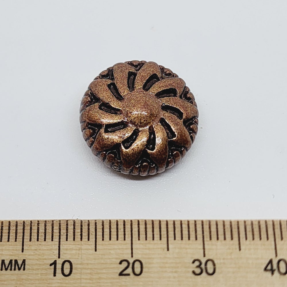 18mm Coin (10) - Ancient Brass - Moroccan Style Vintage Beads