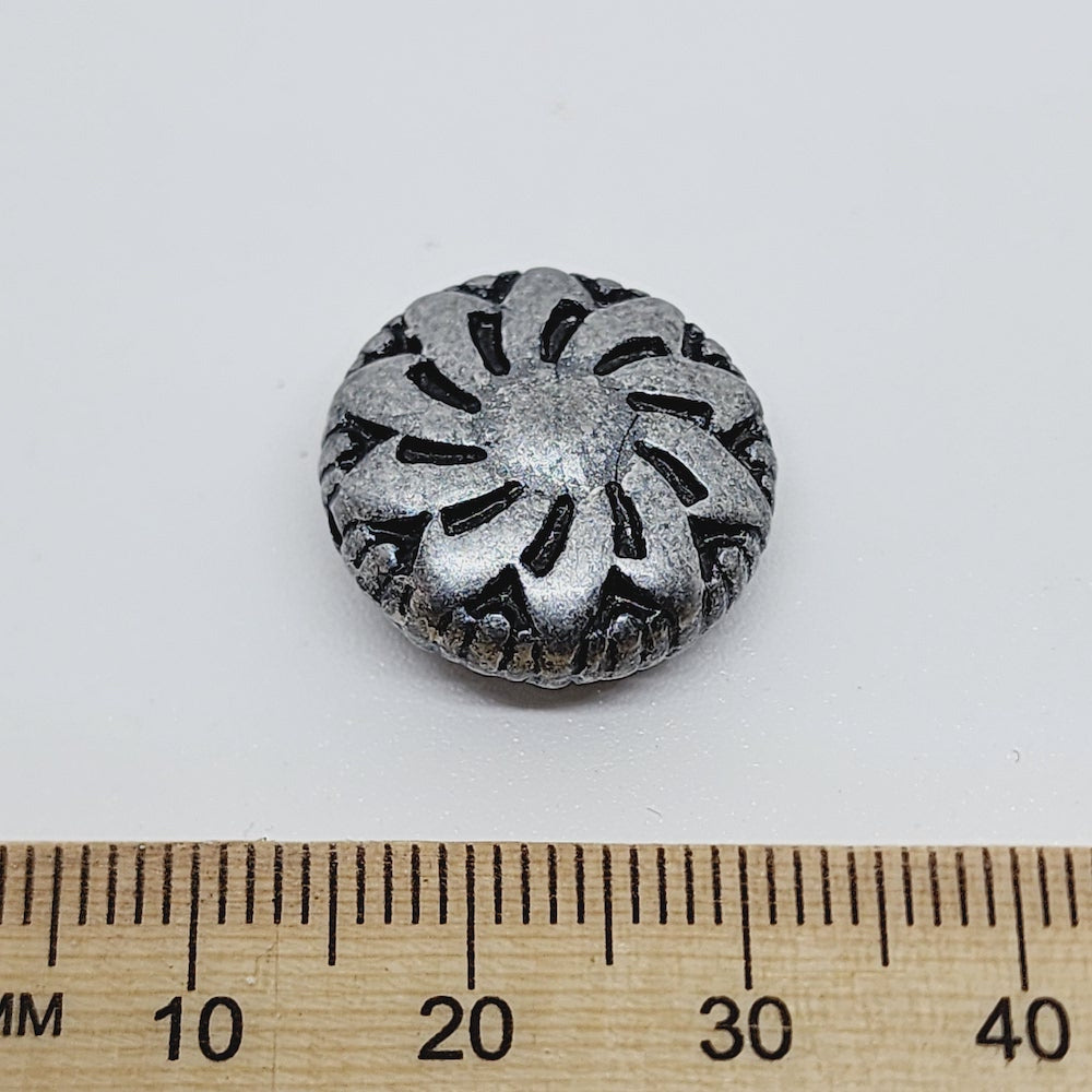 18x6mm Coin (10) - Pewter - Moroccan Style Vintage Beads