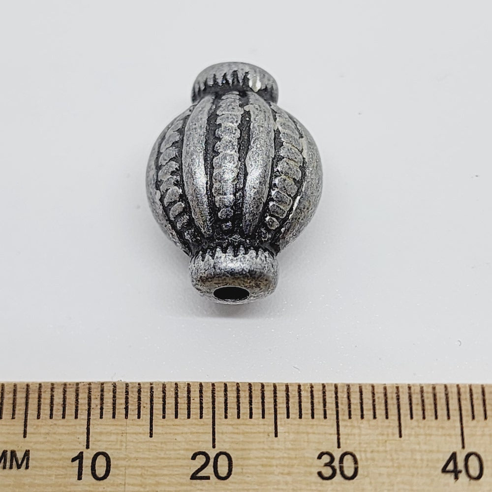 21x15mm Lolly (10) - Pewter - Moroccan Style Vintage Beads