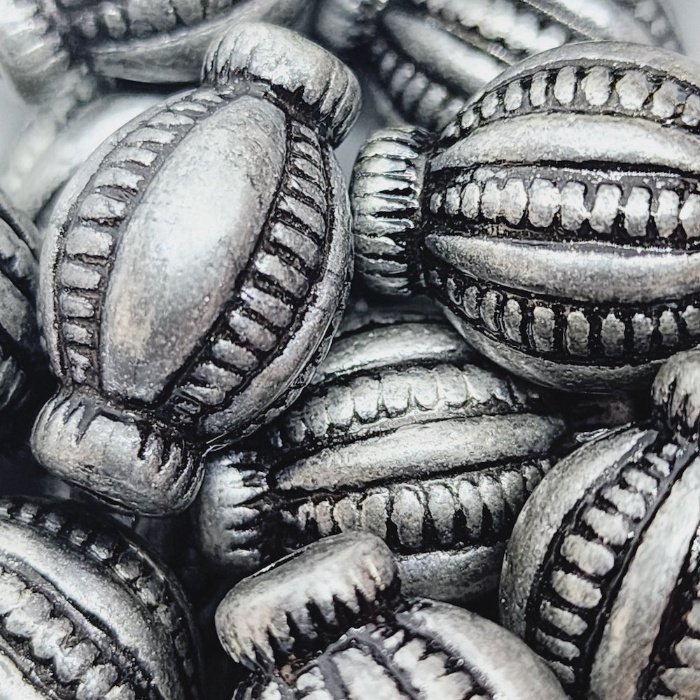 21x15mm Lolly (10) - Pewter - Moroccan Style Vintage Beads