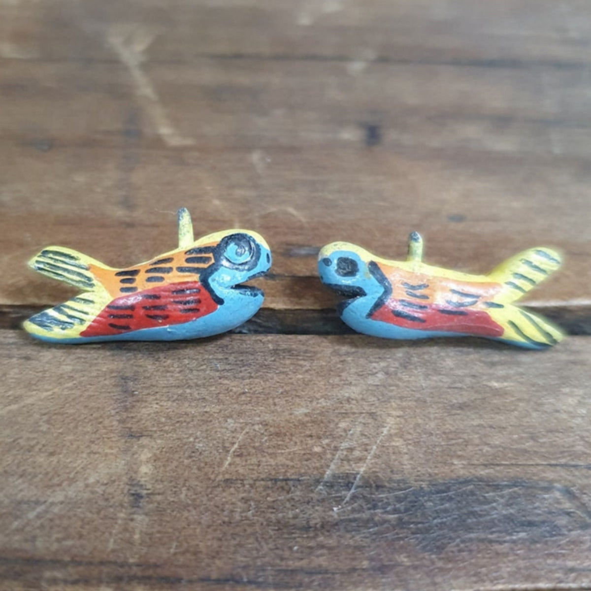 Rare Hand Made & Painted Clay Fish from Peru (2) #34