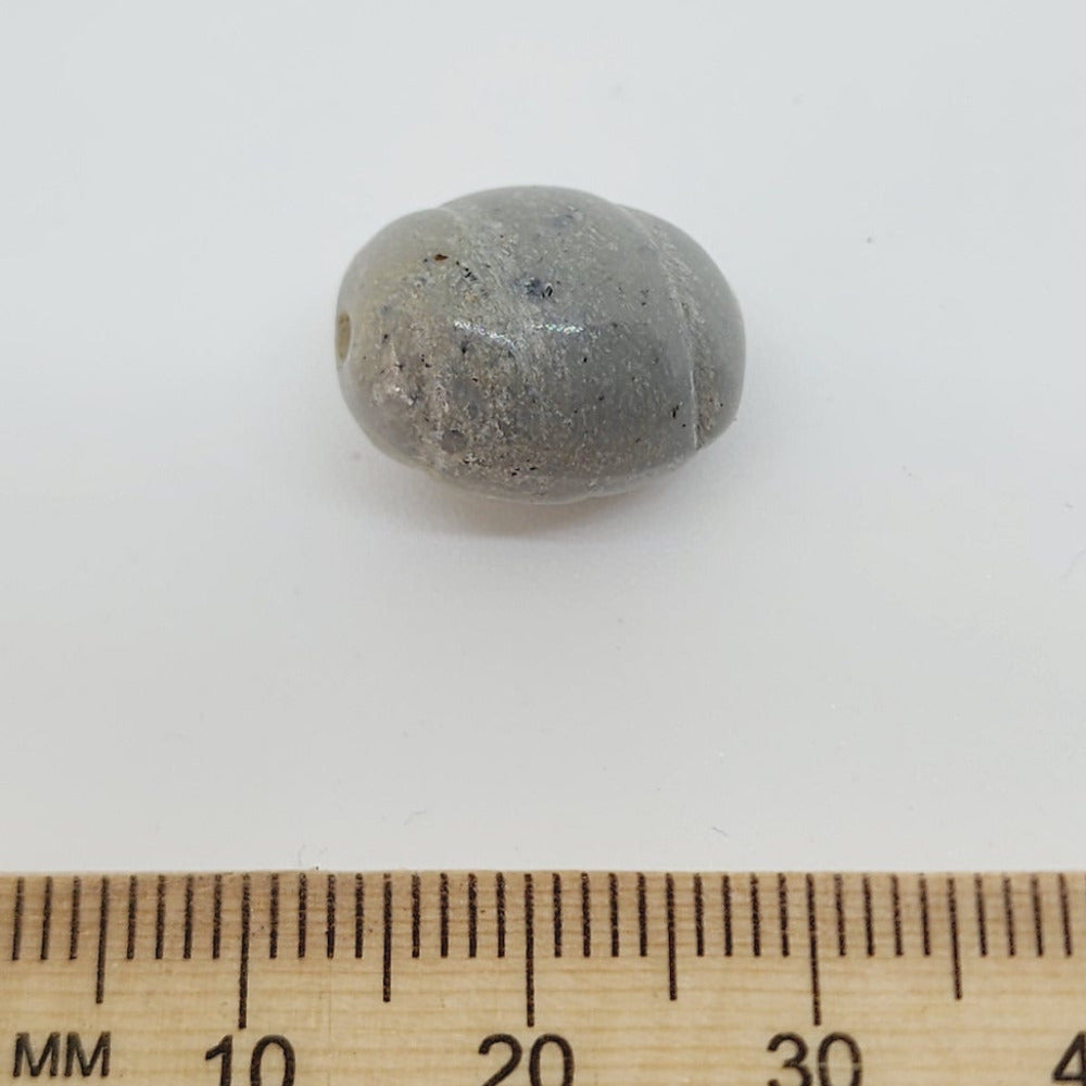 15x10mm Oval (10) - Grey - Bakelite Vintage Beads