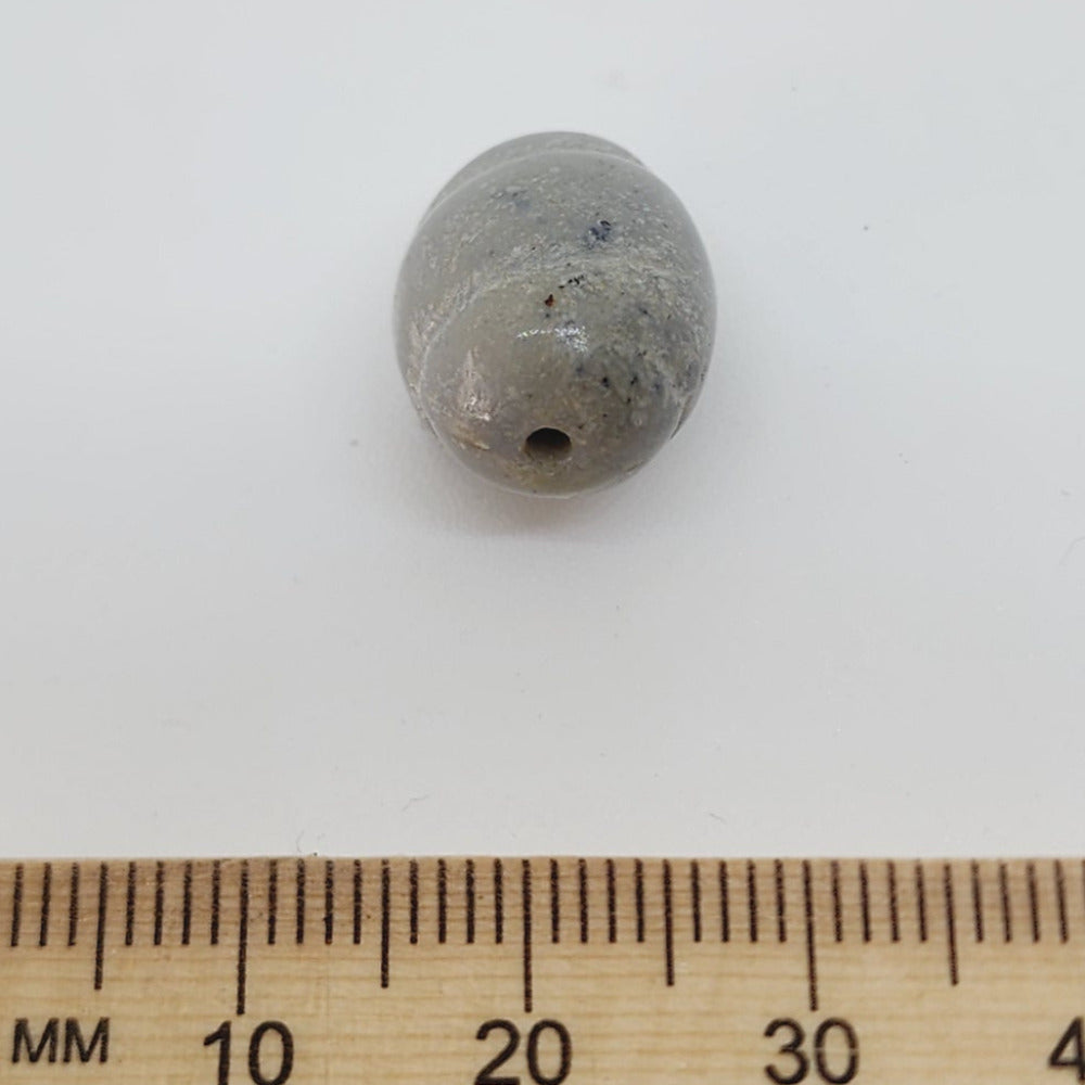 15x10mm Oval (10) - Grey - Bakelite Vintage Beads