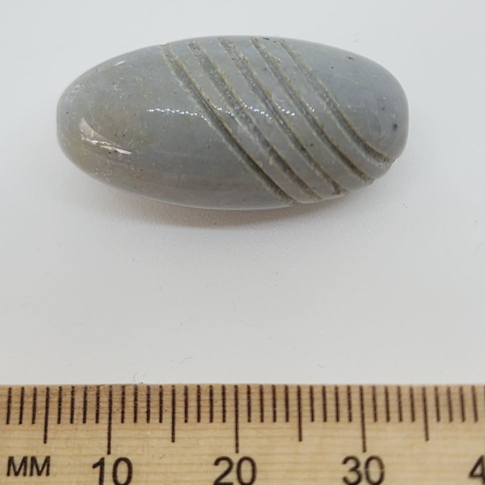 30x15mm Bullet (5) - Grey - Bakelite Vintage Beads