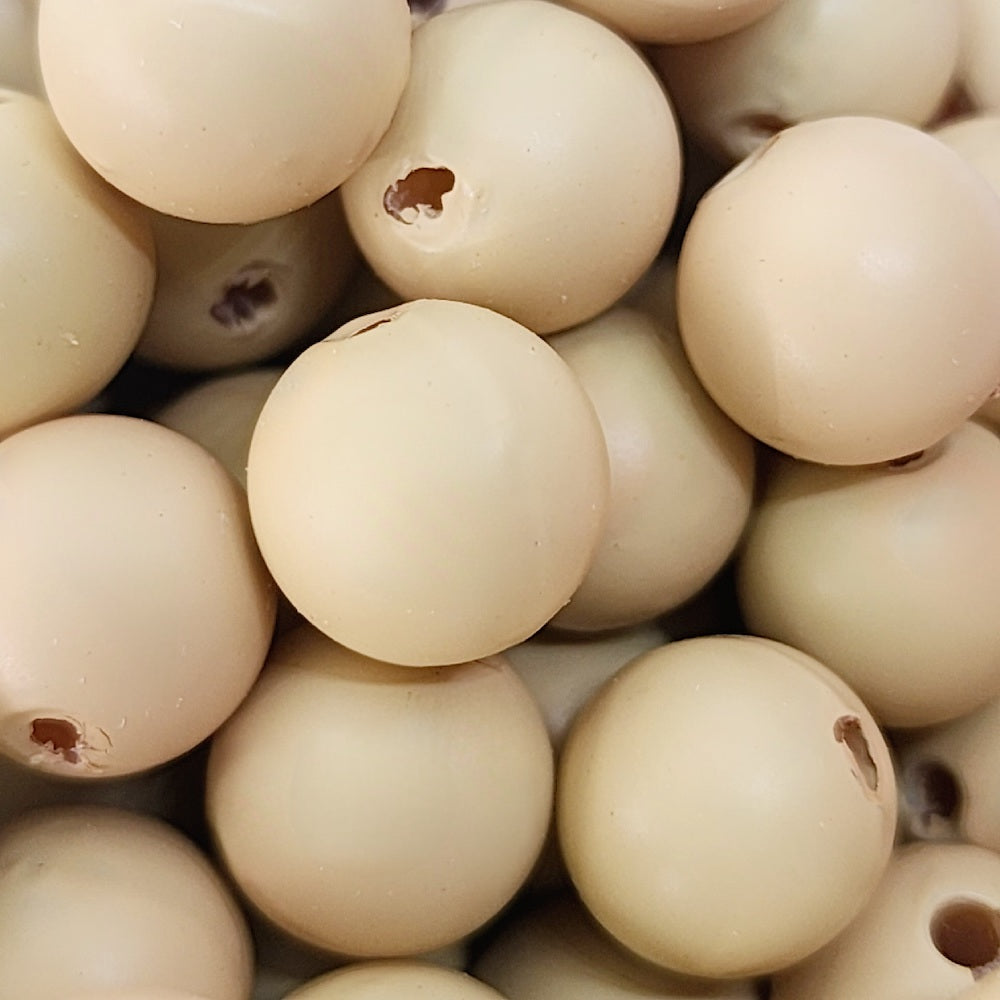 10mm Round (50) - Blush - Pottery Look Lucite Beads - Matte