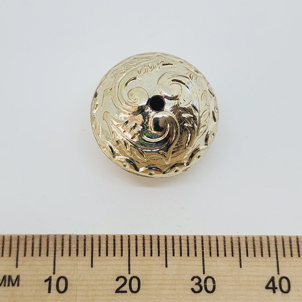 13.5x18mm UFO (10) - Gold - Vintage Metalised Beads