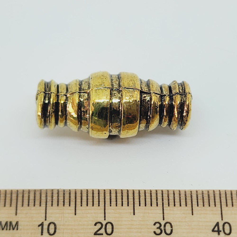 28x12mm Tube (10) - Antique Gold - Persian Style Vintage Beads