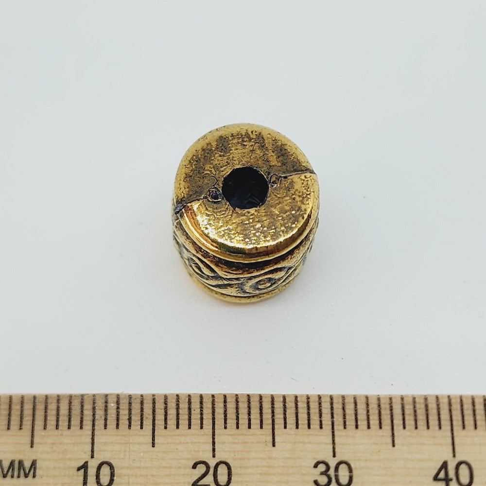 Tube (10) - Antique Gold - Vintage Metalised Beads