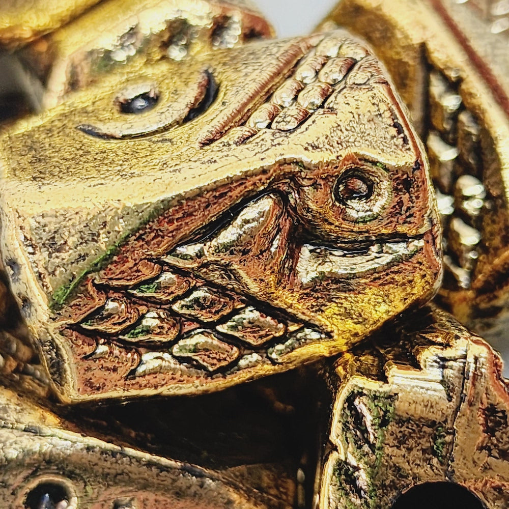 23x15mm Rectangle (10) - Antique Gold - Vintage Metalised Beads