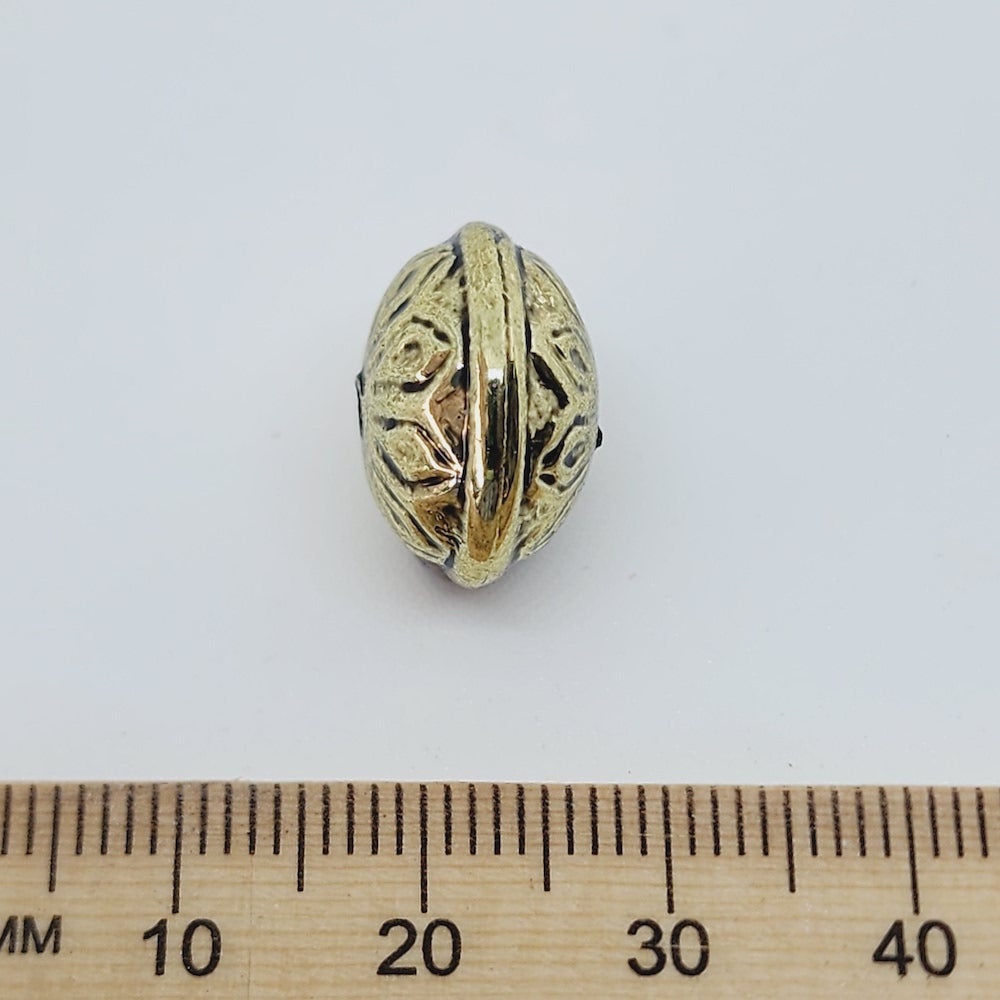 11x15mm UFO (10) - Antique Gold - Vintage Metalised Beads