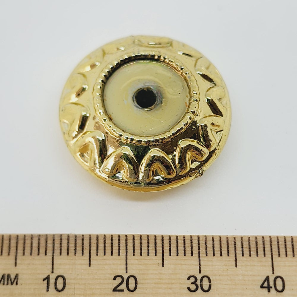 11x25mm Wheel (10) - Gold - Vintage Metalised Beads