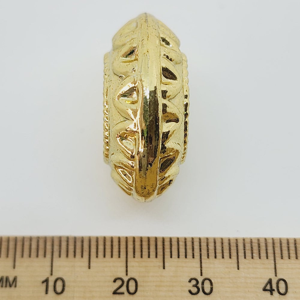11x25mm Wheel (10) - Gold - Vintage Metalised Beads