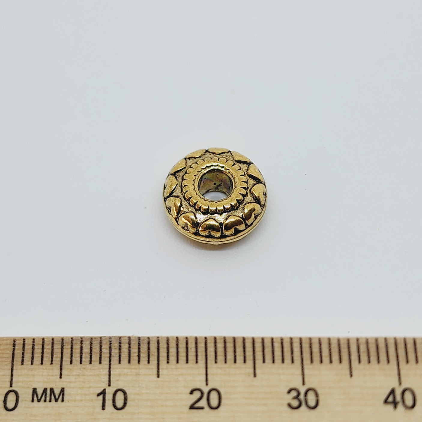12x5mm Wheel (10) - Antique Gold - Vintage Metalised Beads