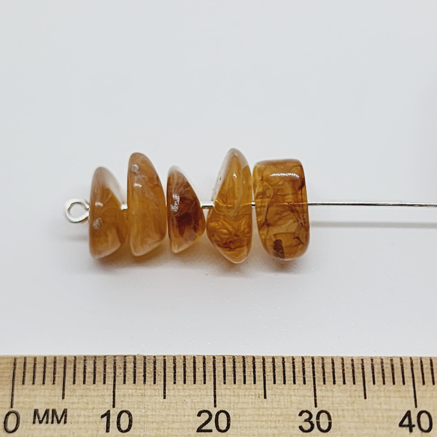 12mm Chip (50) - Jasper - Gemstone Look Vintage Lucite Beads