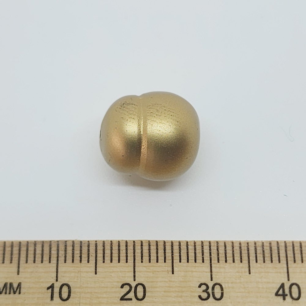 14x12mm Potato (10) - Matte Gold - Vintage Art Deco Style Lucite Beads