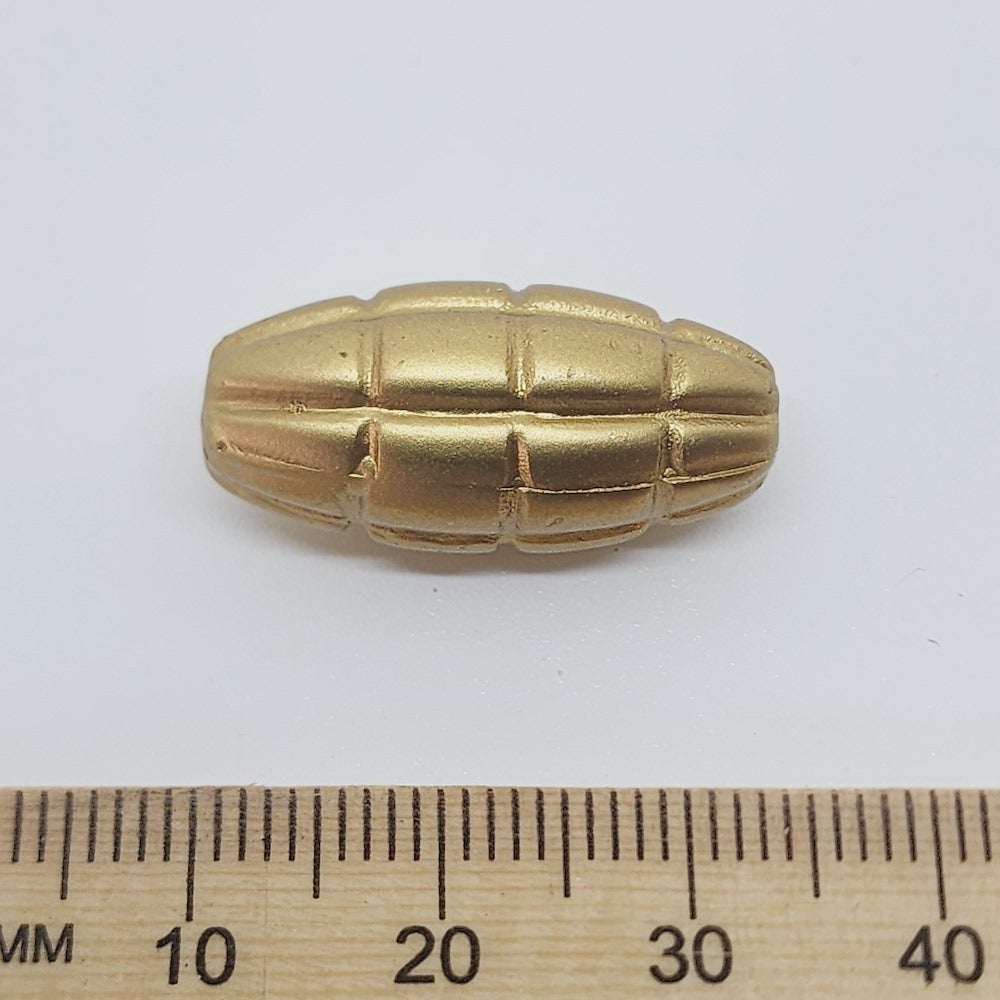 25x10mm Rice (10) - Matte Gold - Vintage Art Deco Style Lucite Beads