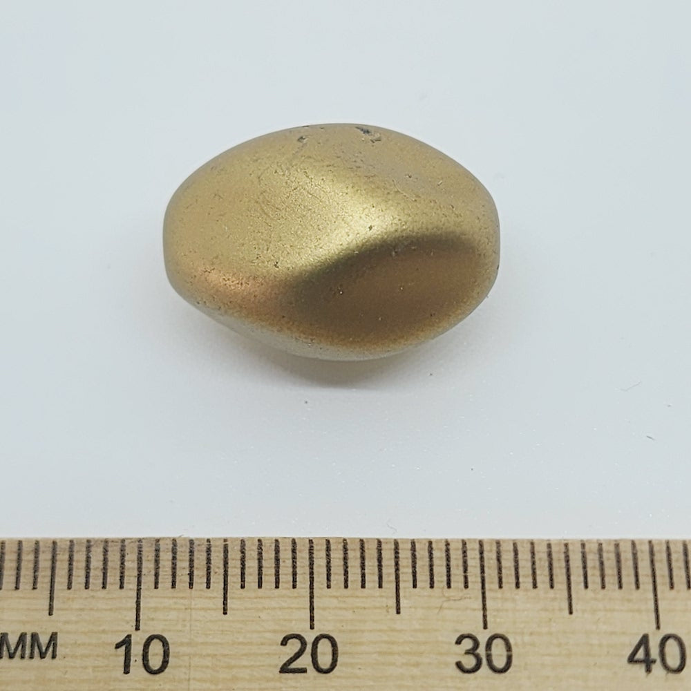 20x14mm Nugget (10) - Matte Gold - Vintage Art Deco Style Lucite Beads