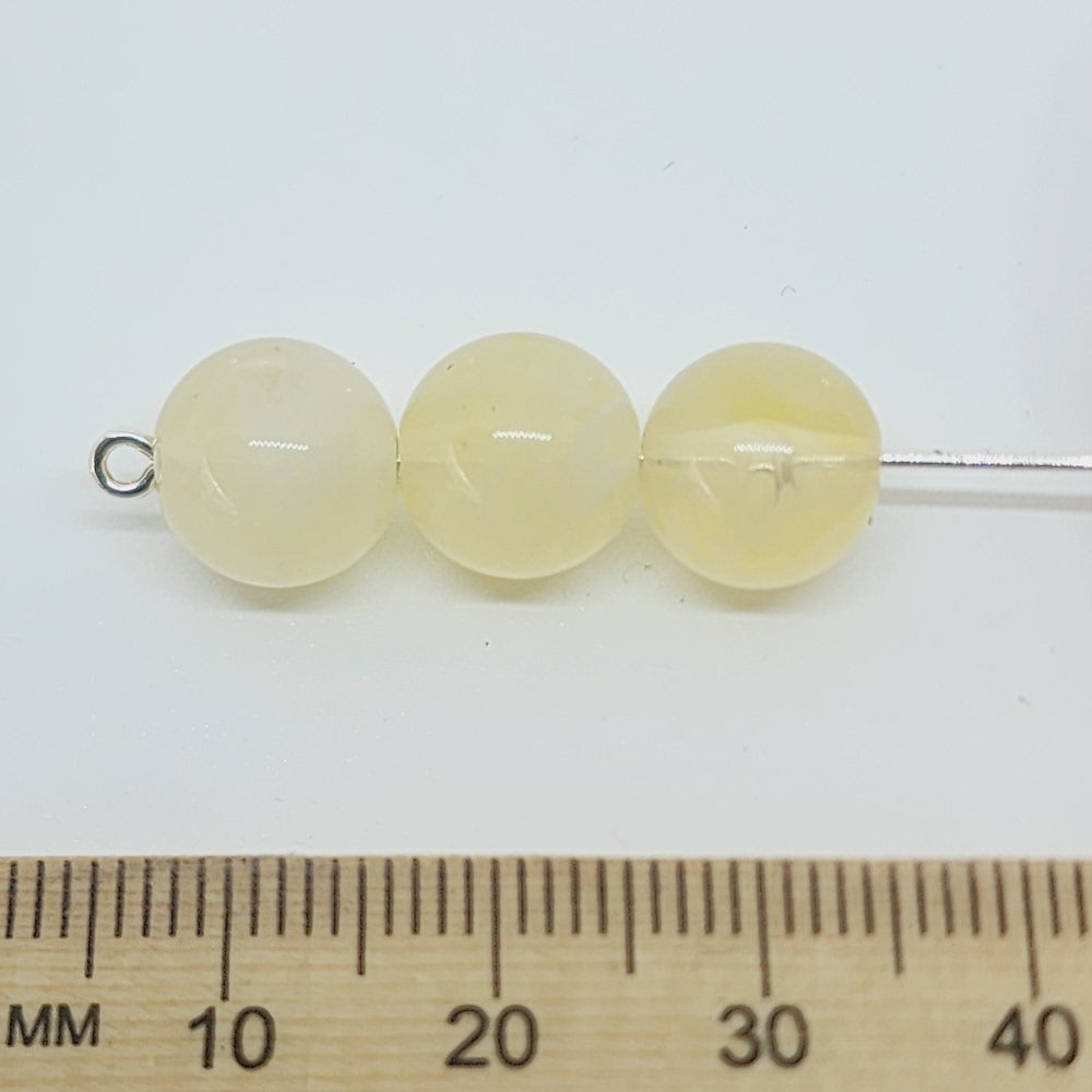 10mm Round (25) - Citrine - Gemstone Look Vintage Lucite Beads