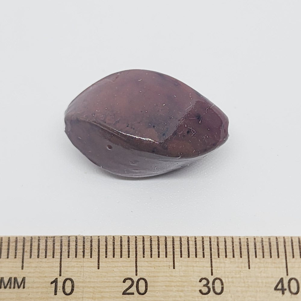 23x16mm Twisted Oval (25) - Dark Brown - Pottery Look Lucite Beads - Glossy