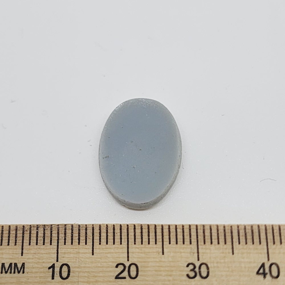 18x13mm Oval (1) - Facing Left - Grey & Ivory - Vintage Cameo