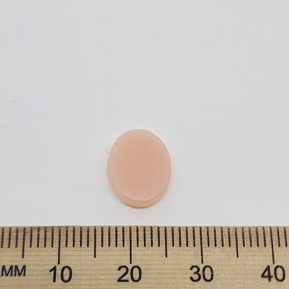 12x10mm Cameo (1) - Facing Right - Peach & Ivory - Vintage Cameo - Bead Shack