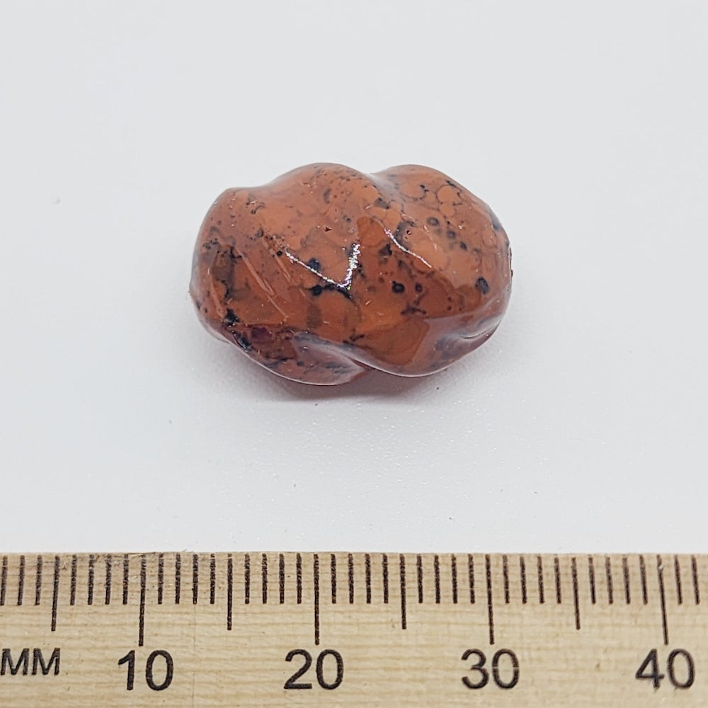 20x14mm Spiral (25) - Medium Brown - Pottery Look Lucite Beads - Glossy