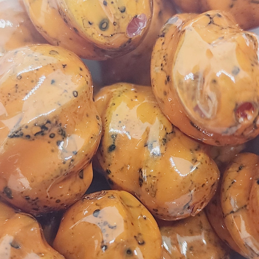 20x14mm Spiral (25) - Medium Brown - Pottery Look Lucite Beads - Glossy